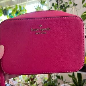 Kate Spade Staci Pink Ruby Crossbody Camera Bag